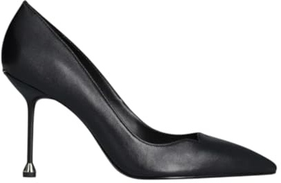 Scarpe con Tacco a Spillo da Donna, Décolleté Eleganti in Pelle Nera, Tacco Alto 8,5 cm, Design Classico per Occasioni Formali n.41