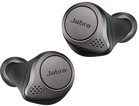 Jabra Elite 75t Earbuds - Active Noise Cancelling Wireless Bluetooth Earbuds with Long Battery Life for In Ear True Wireless Calls and Music - Titanium Black