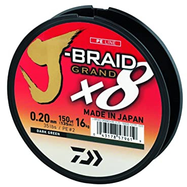 Daiwa J-Braid X8 Grand 135 Mt 0,16 Mm Dark Green