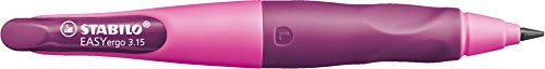 STABILO - Ergonomischer Druck-Bleistift für Linkshänder - EASYergo 3.15 in pink/lila - Einzelstift - inklusive 1 dicken Mine - Härtegrad HB