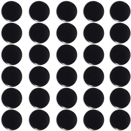 PYJLBX Calamite Frigorifero, 30 Pezzi Magnete Colorati Calamita Rotondi, Magneti frigo, Calamite per Lavagna Magnetica, per Bacheca, Frigo, Cucine (Nero)
