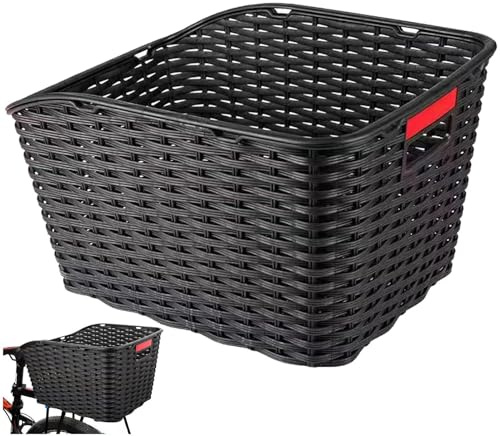 HiyyFloy Cesta Trasera para Bicicleta Cesta Portátil para Carga De Bicicletas con Tira Reflectante Cesta Universal Desmontable para Bicicletas De Montaña/Carretera/Bicicletas Plegables