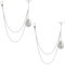 SUPERFINDINGS 2 STK Blumen Taschenuhrkette Aus Messing Abnehmbarer Medaillon Anhänger Uhrenkette Westenkette T Bar Uhrenkette Platin Uhrenkette Für Herren Anzug Hemd