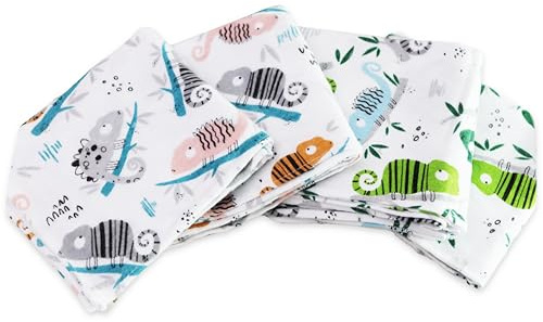 FENSILO Panni in molton, 80 x 80 cm, confezione da 4 pannolini in flanella in 100% cotone, per bambini o ragazze