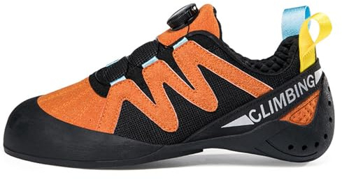 ZHENSI Zapatos De Escalada En Roca Zapatos De Boulder para Principiantes Antideslizantes para Gimnasios De Interior Hombres Y Mujeres,Naranja,40 EU
