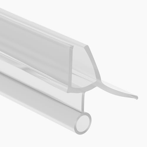 Inscrip Junta para puerta de ducha, para cristal de 6-8 mm, junta de ducha como juntas para puertas de ducha, combinable con una barra de protección contra golpes (transparente, cristal de 6-8 mm, 2 m