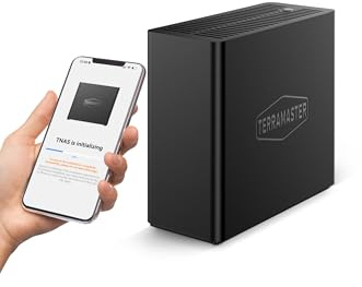 TERRAMASTER F4 SSD NAS Storage - 4Bay All SSD NAS Server N95 QuadCore CPU, 8GB DDR5 RAM, 5GbE Port, Palm-Sized Powerful Network Attached Storage (Diskless)