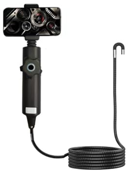 Endoscope Articulé Bidirectionnel, Caméra d'Inspection 350°, Objectif 6 mm, Câble 1 m, IP67, pour Automobile et Plomberie
