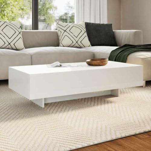 Lauuoeriau Home & Garden,Furniture-Coffee Table High Gloss White