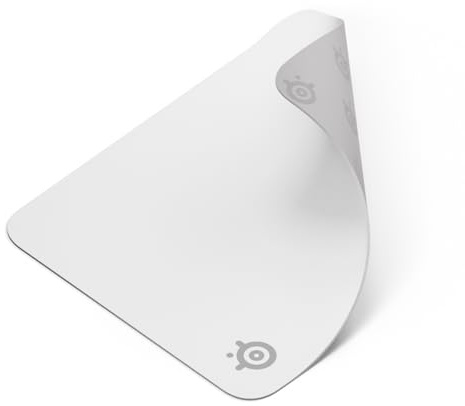 SteelSeries QcK Cloth Gaming Mouse Pad - Exclusive Micro-Woven Surface - Optimized for Gaming Sensors - Maximum Control - Size M - White