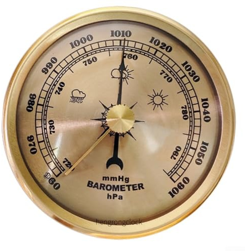 Station météo professionnelle avec cadre en métal - Baromètre - Manomètre mécanique - Moniteur de température intérieure - Moniteur d'humidité - Horloge de prévision météorologique - Outil de mesure