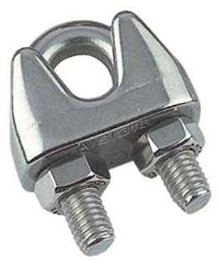 HAMBURGER TAUWERK-FABRIK EST. 1901 Bügelseilklemme Drahtseilklemme Edelstahl V4A INOX Drahtseil Seilklemme Klemme 4mm - 10 Stück