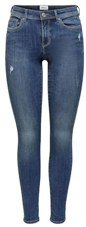 ONLY dam Byxor Onlwauw Life Mid Skinny Bj114-3 Noos