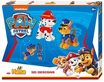 Hama Perlen 7920 Bügelperlen Paw Patrol, großes Geschenkset mit 3D Motiven, ca. 4000 Midi-Perlen, 5 mm Durchmesser, für Kinder ab 5 Jahren