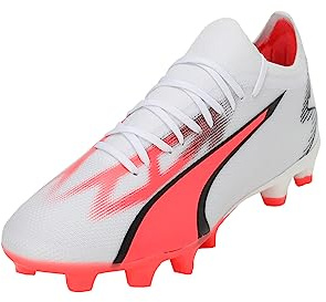 Puma Ultra Match Firm, Artificial GroundSneaker für Damen, Puma White Puma Schwarze Feuer-Orchidee, 38 EU