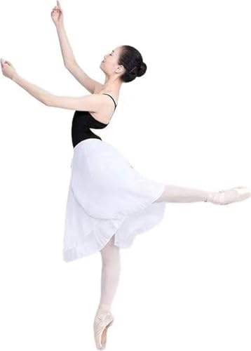 JL&RC Falda de ballet para mujer, de gasa, transparente, para verano, playa, baile, disfraz, Blanco, Talla única
