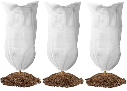 SEABABOO Housse Hivernage pour Plantes 3 Pièces Housse De Protection pour Plantes 80 x 120 CM Housse D'Hivernage avec Cordon Sac De Protection Contre Le Gel pour Plantes Réutilisable (80 x 120 CM)