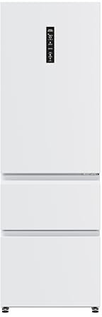 Haier 3D 60 Series 5 HTW5618ENPW - Frigorífico Combi, WIFI, Botellero, Funciones Inteligentes, 360L, My Zone, Cajón Humidity Zone, Total No Frost, Ancho 60cm, Motor Inverter, Luz LED, Blanco