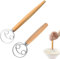 Niaciswe Dänischer Teigbesen 2PCS Dänischer Schneebesen（33cm & 24cm）Edelstahldraht mit bequemem Holzgriff Eierschläger Holländischer Schneebesen Eierschläger für Kuchenherstellung Kochen Gebäck Backen
