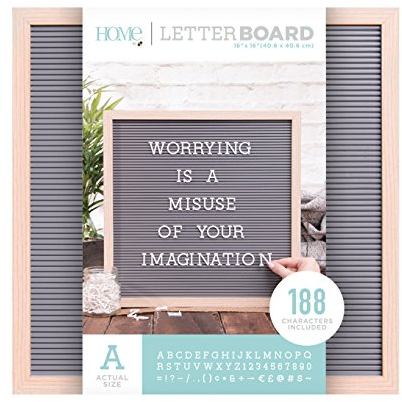 DCWVE Die Cuts With A View Board Letterboard, 16 x 16, Eiche und Grau (189 Stück) LB-006-00014, 16 x 16, Natur