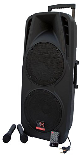 E-Lektron EL225-UHF 600W PA Soundsystem USB/SD Bluetooth Soundanlage mit Akku und Funkmikrofon