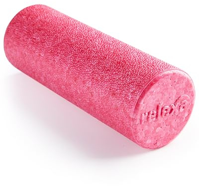 Relexa Faszienrolle Mini - Ideal Zur Massage Bei Muskelschmerzen & Als Ergänzung Zum Fitness-Training - Angenehmes Material & Recyclebar - Pink