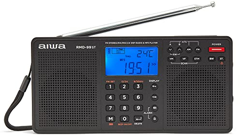 Aiwa RMD-99ST Multiband radio (4), PLL DSP FM stereo tuner/SW/MW/LW, World Band Broadcasting, SD card and MP3 reader