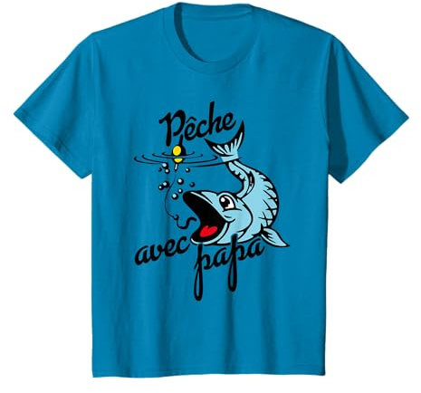 Pêche avec papa | poissons colorés | pêcheur drôle T-Shirt