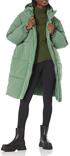 Amazon Essentials Women's Oversized Long Hooded Insulated Puffer Jacket (Available in Plus Size), Sage Green, X-Small