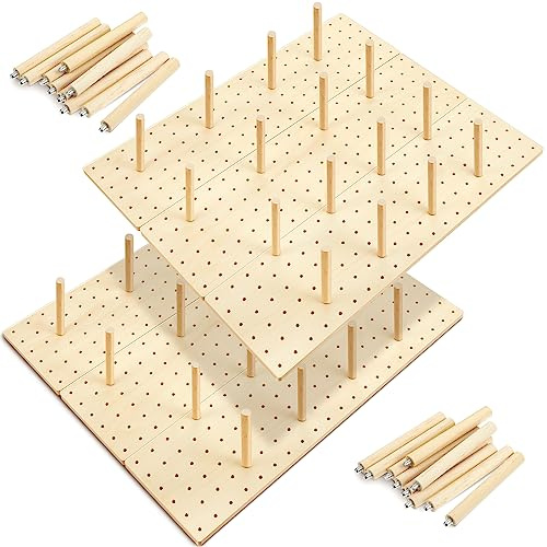Kigley 6 Pcs Wood Pegboard Drawer Organizer(Wood Color,21x5.91,Pine)