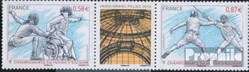 Prophila Collection Frankreich 4984-4985 Dreierstreifen (kompl.Ausg.) postfrisch ** MNH 2010 WM im Fechten (Briefmarken für Sammler) Kampfsport (Boxen/Fechten/Ringen/Karate …)