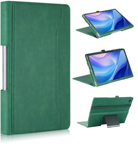 TOPCASE Case Compatible with Lenovo Tab Plus Tablet (TB351FU) 11.5 Inch 2024 Cover, with Pen Holder and Document Compartment, Dark Green