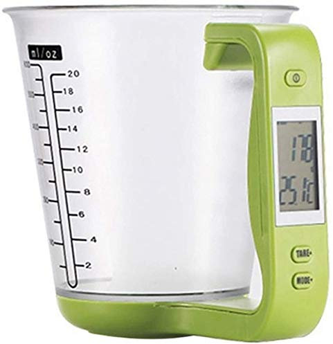 HAVVMK Báscula de precisión para Alimentos con función de Tara, Vaso medidor, báscula de Cocina, Vaso medidor Digital, balanza electrónica Libra con Pantalla LCD, Herramienta para medir l