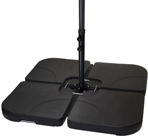 BB Sport Sonnenschirmgewichte 60 Liter | 100 kg 4-teilig Schirmgewicht Sonnenschirmständer für Ampelschirm Bodenkreuz