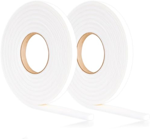 Draught Excluder Tape - 2 Rolls, Self-Adhesive Weatherproof Foam Tape, Seals Gaps (3-5mm), Ideal for Windows and Doors, Easy to Install, 4.5m per Roll, Protects from Draughts