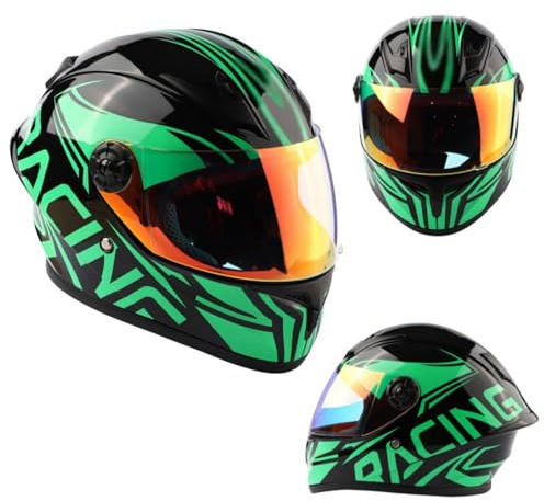 Casco Integral para Moto Infantil con Visera para Niños Y Niñas De 3 A 10 Años, Homologado Según La Norma ECE 22.06