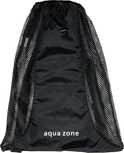 Kordelzug-Sportausrüstung, Netz-Rucksack für Schwimmen, Strand, Tauchen, Reisen, Fitnessstudio, Schwarz , 23 inch wide and 18 inch Tall.