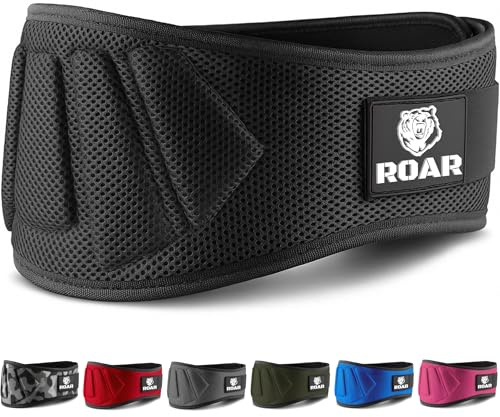 Roar® Cintura Lombare Palestra, Cintura Palestra Uomo e Donna, Cintura Sollevamento Pesi, Sollevamento Pesi, Muscolazione, Cintura Gym Uomo, Cintura Pesi…