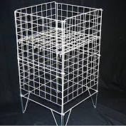 Retail Shop SUPERMARKETS 5 Tier Stacking Metal Baskets (WHITE DUMP BIN SIZE 41CM)