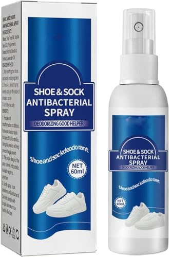 Lot de 2 déodorants en spray pour chaussures et chaussettes, désodorisant pour chaussures et chaussures