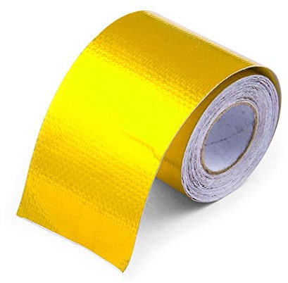 GBZIJIE Hitzeschutzband Auspuff,Hitzebeständiges Klebeband Auto Thermisches Auspuffband Lufteinlass Wärmedämmungsschild Wickel Wärmesperre Selbstklebende Motor Universal