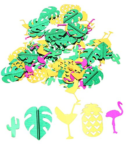 NUOBESTY Decorazioni Luccicanti Per Feste Hawaiane Decorazioni Di Carta Con Coriandoli Sparsi Per Centrotavola Per Feste Di Ragazzi E Ragazze