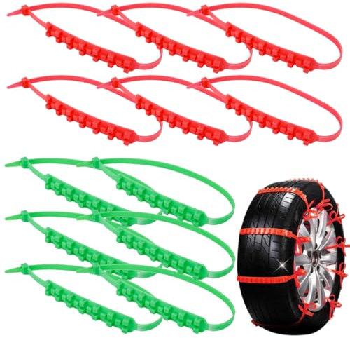 EIH1 12 Piezas Cadena Antideslizante Para Vehículos Eléctricos Nieve Y Hielo Cadenas Para Ruedas Cadenas Para Nieve Cadenas Para Neumáticos