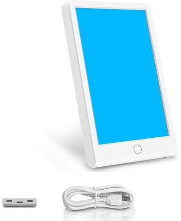 AoLa Lampada a Luce Diurna Lampada Sad da 10000 Lux Lampada per Terapia della Luce dimmerabile con Funzione Timer con Interruttore a sfioramento Lampada per Terapia della Luce Blu