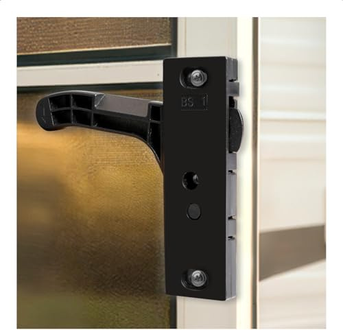 Adehoei RV Screen Door Aluminum Latch Handle Replacement Kit (Left Handle) Passenger Side, Metal RV Accessories for Camper Travel Trailers & Motorhomes