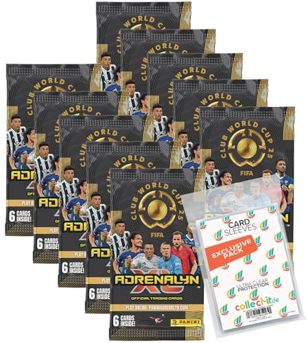 Bundle with FIFA Club World Cup 2025 Adrenalyn XL Trading Cards - 10 Boosters + Exclusive Collect-it Cases