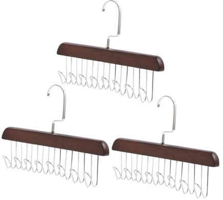 HOOTNEE 3pezzi Cinture in Con Ganci Multipurpose Organizer Per Sciarpe e Cinture Per Armadio Colore Vintage Robusto e Versatile Per Camera e Ufficio