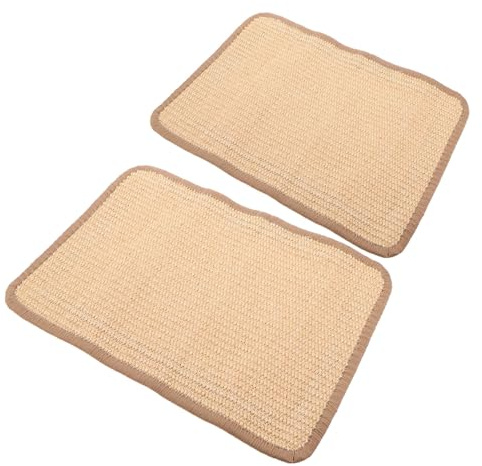 ARTSEWPLY 2 Pièces Tapis à Gratter Sisal Naturel pour Chats Lapins et Cochons Matelas Multifonction pour Soins des Griffes et Protection Meubles