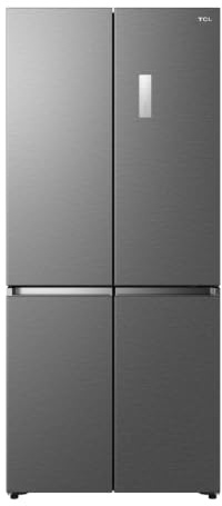 TCL RC456CXE0UK Refrigerator Cross Door, 456L, Free Built-in, 90° opening door, XL large capacity, T-fresh, Galaxy Inox [Energy Class E]