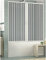 Badewanne aus PVC Nischen, Breite 140-200 cm, Höhe 150 cm, Modell ASIA, Weiß, Duschwand Duschkabine mit zentraler Öffnung mit zwei Falttüren, auch kürzbar (Breite 180 cm, Höhe 150 cm)